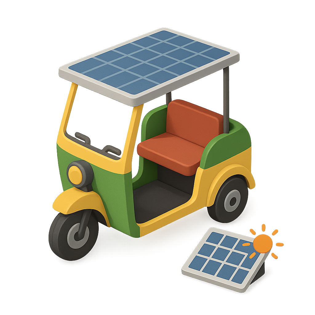 Solar-Powered Rickshaw