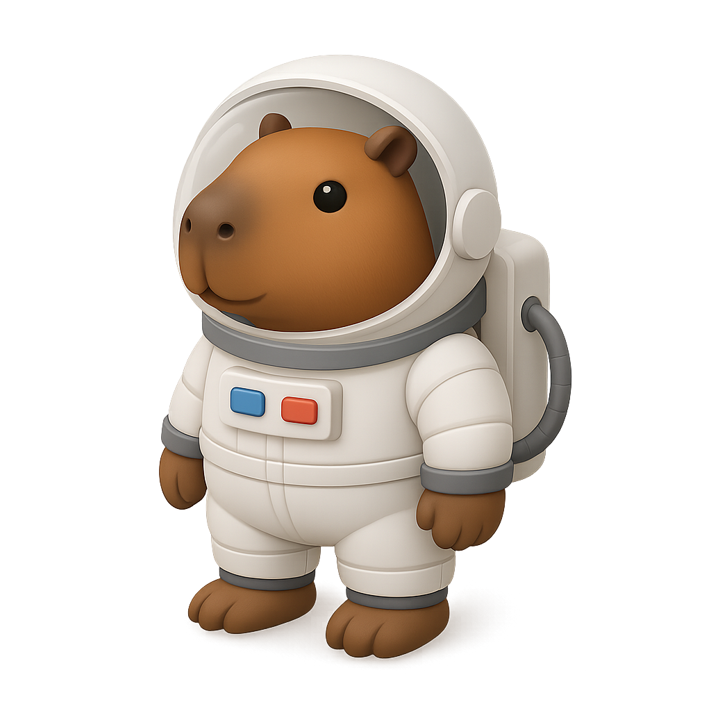Capybara in Astronaut Suit