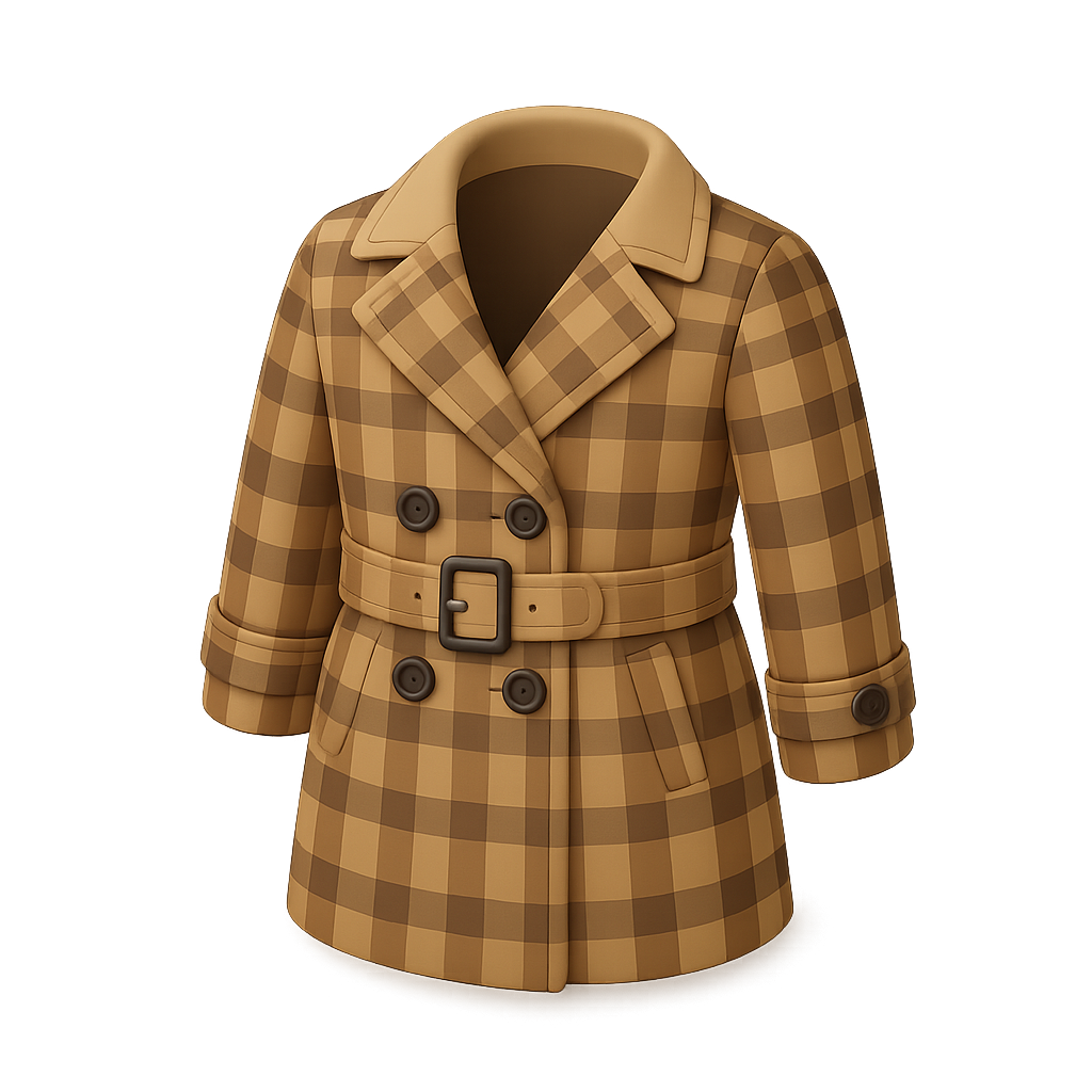 Plaid Trench Coat