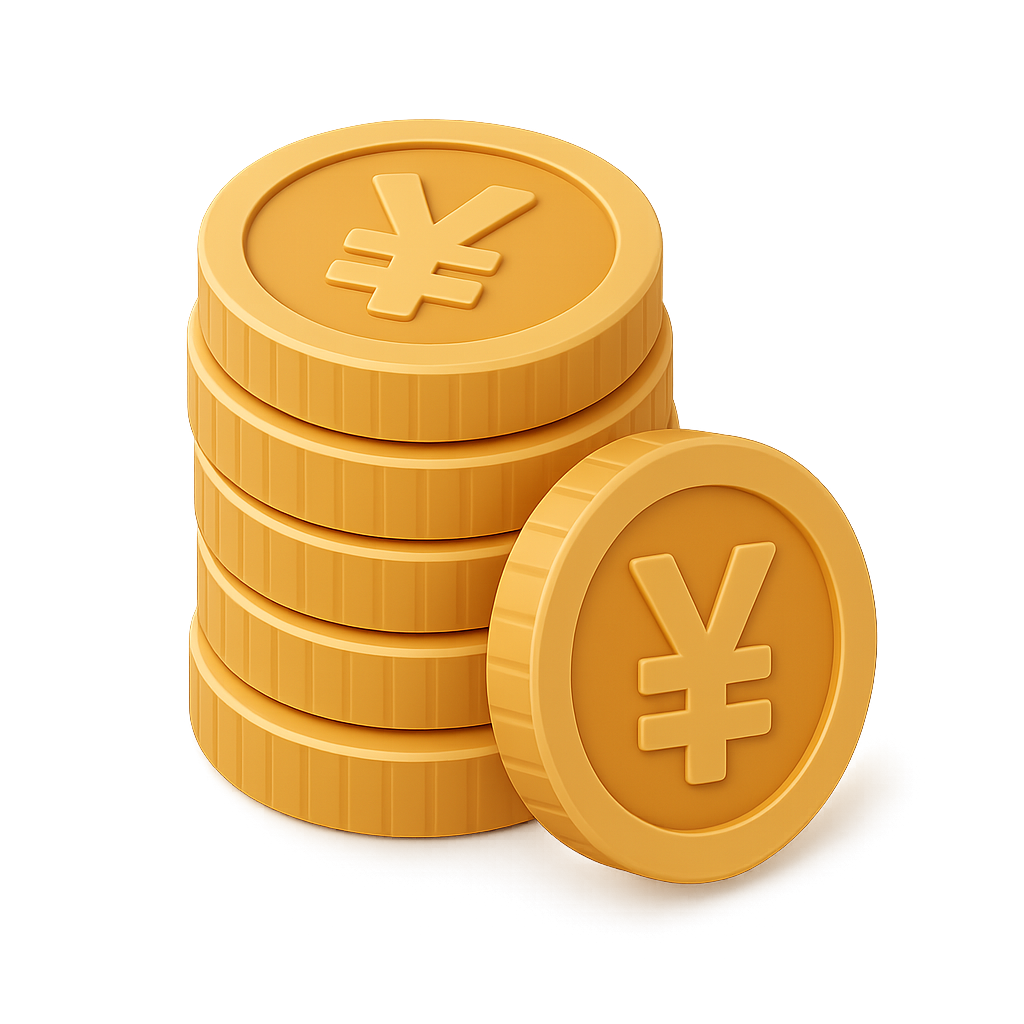 Stack of Yen Coins