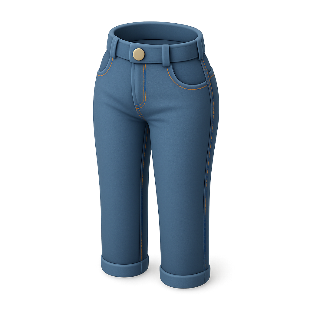 High-waisted jeans