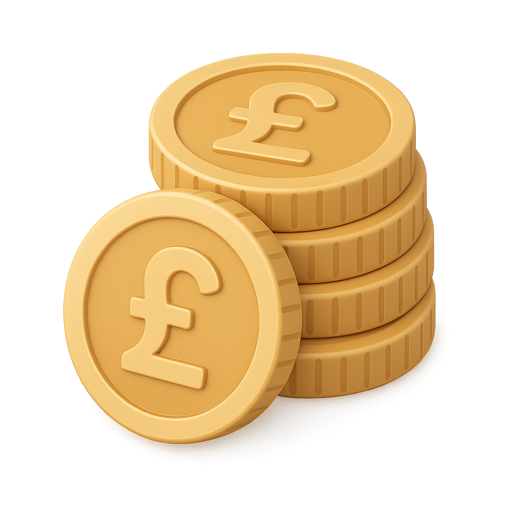 Coins with Pound Symbol