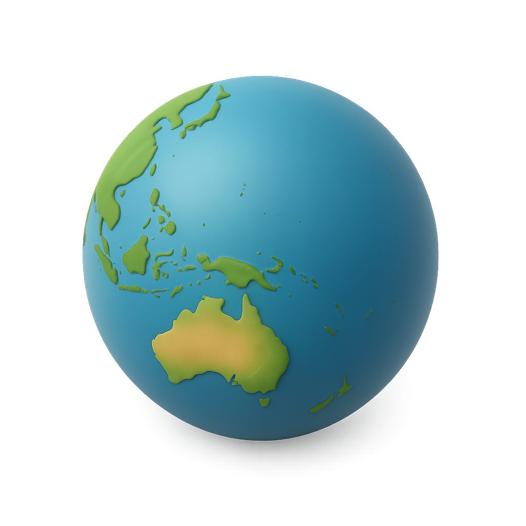 Globe Centered on Australia