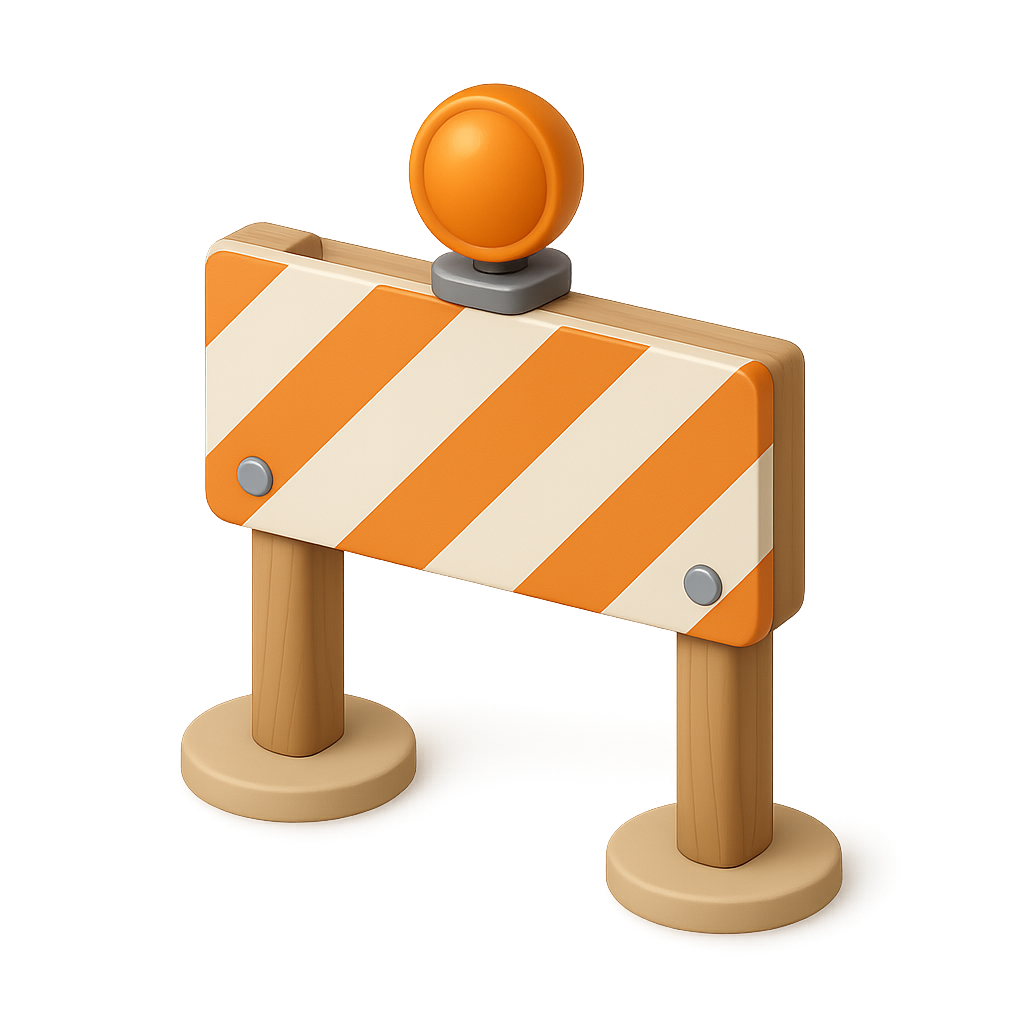 Road Block Sign