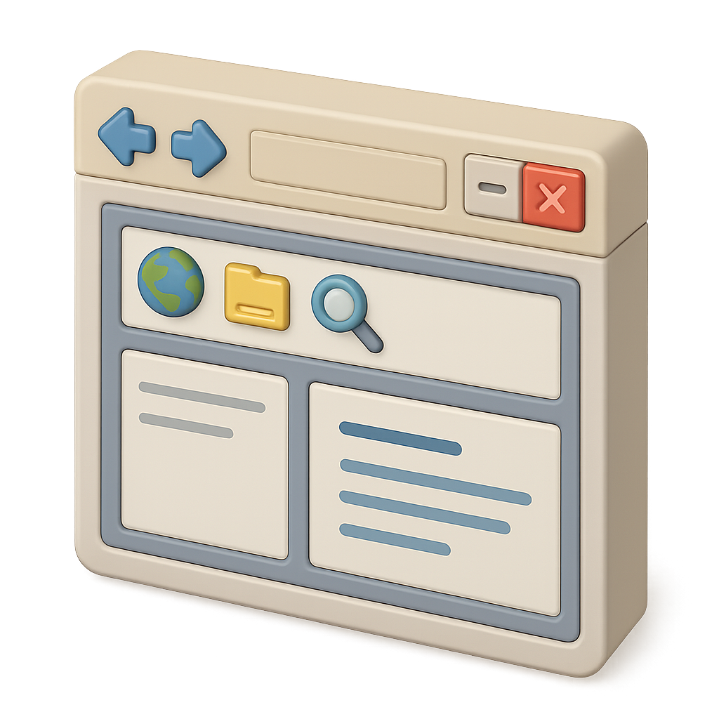 Retro Web Browser Interface