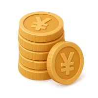 Stack of Yen Coins
