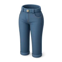 High-waisted jeans