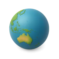 Globe Centered on Australia