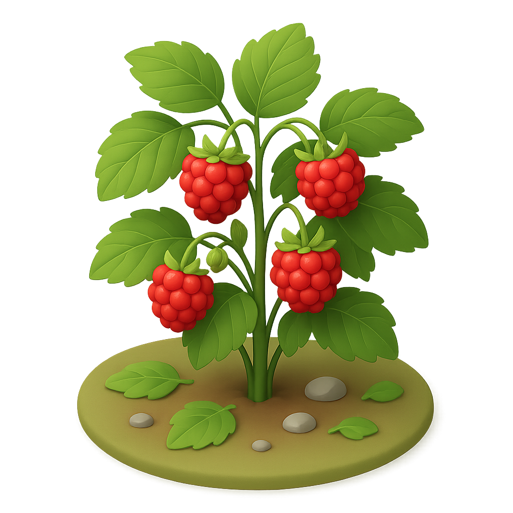 Wild Raspberry Bush